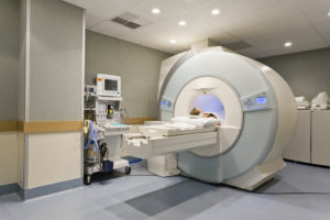 CT scanner in hospital with patient
